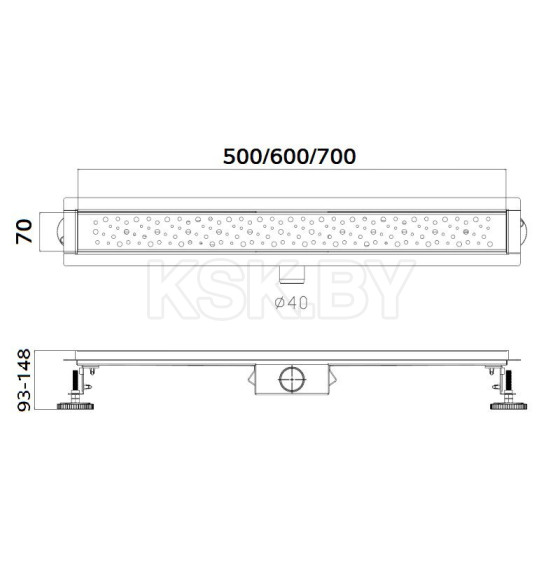 Трап для душа Haiba 600х70мм HB92600 (HB92600) 