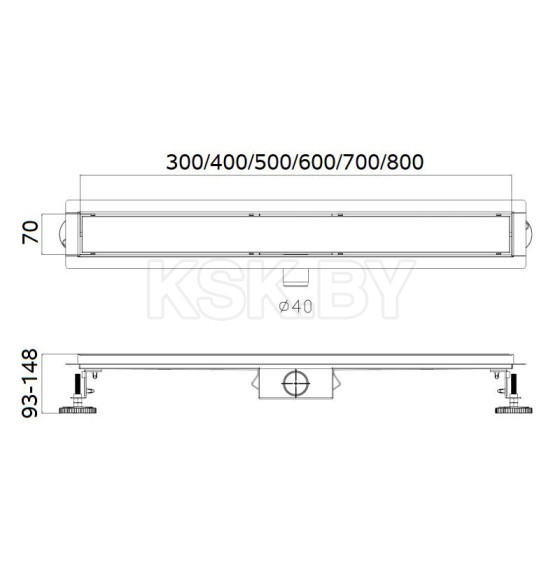 Трап для душа Haiba 500х70мм HB94500 (HB94500) 