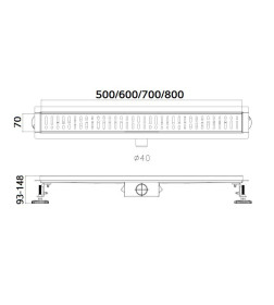 Трап для душа Haiba 500х70мм HB93500-7