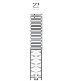 Радиатор стальной панельный Royal Thermo COMPACT (22) 500x700 бок