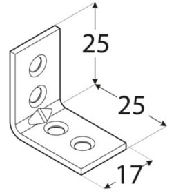 Уголок узкий 25х25х17х1,5 мм RKWO1