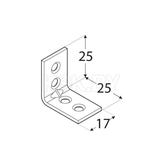 Уголок узкий 25х25х17х1,5 мм RKWO1 (400147) 