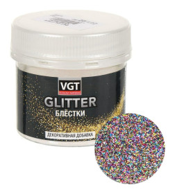 Блестки VGT PET GLITTER, мультиколор, 0,05 кг