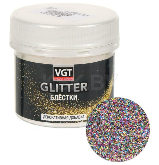 Блестки VGT PET GLITTER, мультиколор, 0,05 кг