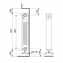 Радиатор алюминиевый Nova Florida Extrathermserir SUPER B4 500/100 WHITE  nova Florida/2с