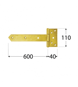 Петля воротная 600x40x110x4,0 мм