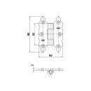 Петля Amig 9010-90*60*3 (черный)