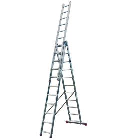 Лестница алюминиевая трехсекционная 299-787 см (3х12 ступеней) PRO STARTUL ST9942-12