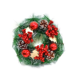 Венок новогодний 25см RM22070604