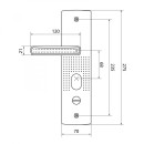 Комплект ручек АЛЛЮР РН-А222-1 правая с подсветкой универс. для кит. металл. дверей (5382) 