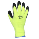 Перчатки акриловые вспененное латексное покрытие, лимонный/черный (017.Р6102.12) 