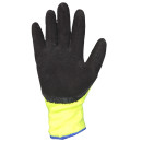 Перчатки акриловые вспененное латексное покрытие, лимонный/черный (017.Р6102.12) 