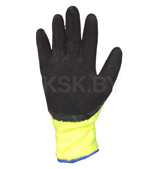 Перчатки акриловые вспененное латексное покрытие, лимонный/черный (017.Р6102.12) 