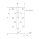 Петля Apecs 120*80-B-Steel-NIS-R  (13720) 