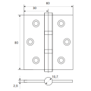 Петля Apecs 80*60-B2-Steel-AC  (18321) 