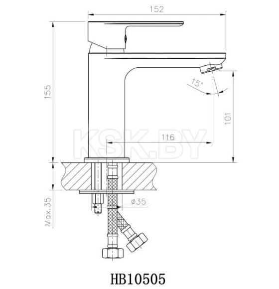 Смеситель Haiba для раковины, арт. HB10505 (HB10505) 