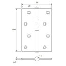 Петля Avers 100*75*2.5-B-AB-R 