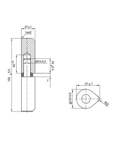 Петля для металлических дверей Apecs  150*22-B