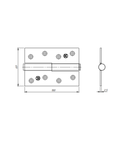 Петля накладная ПН1-100 цинк левая