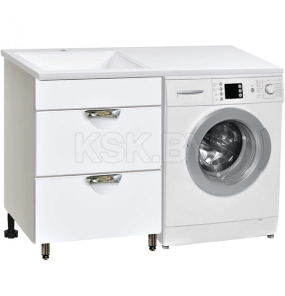 Тумба напольная для стиральной машины VAKO Ника Cosmos 120 под умывальник Марсал правая/левая 17527.17526 (17527.17526) 