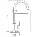 Смеситель Haiba для кухни (HB70113-8) 