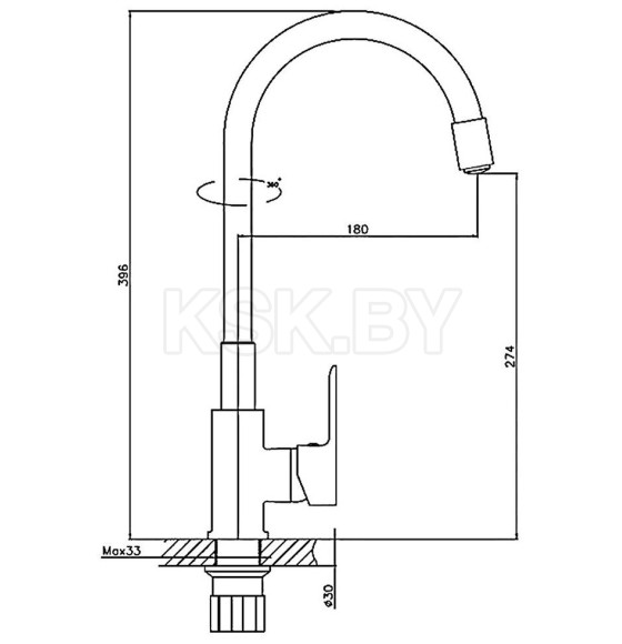 Смеситель Haiba для кухни (HB70113-8) 