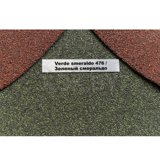 Битумная черепица TEGOLA PREMIUM UNICA VERSAILLE Verde smeraldo 476 (Зеленый смеральдо), (2,9м2) (7) 