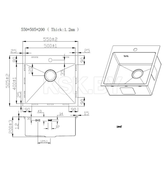 Мойка ZORG ZRN 5055 PREMIUM (ZRN 5055 PREMIUM) 