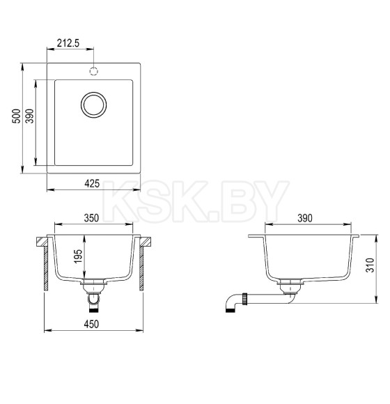 Мойка AquaSanita Simplex SQS 100 202 W alumetallic (SQS 100 202) 