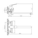 Смеситель Haiba для ванны пепельный (HB22533-3) 