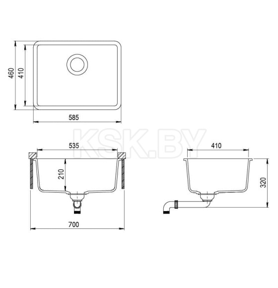 Мойка AquaSanita Arca SQA 102 202 W alumetallic (SQA 102 202) 