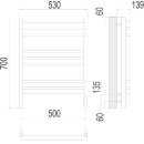 Полотенцесушитель Соренто sensor quick touch П9 500х700 (4670078531490) 