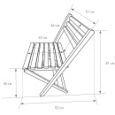 Стул раскладной сосна DYATEL (цвет дуб) 810х510х530мм              (G-СH-001-OAK) 