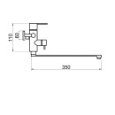 Смеситель для ванны РМС SUS124BL-006EP (SUS124BL-006EP) 