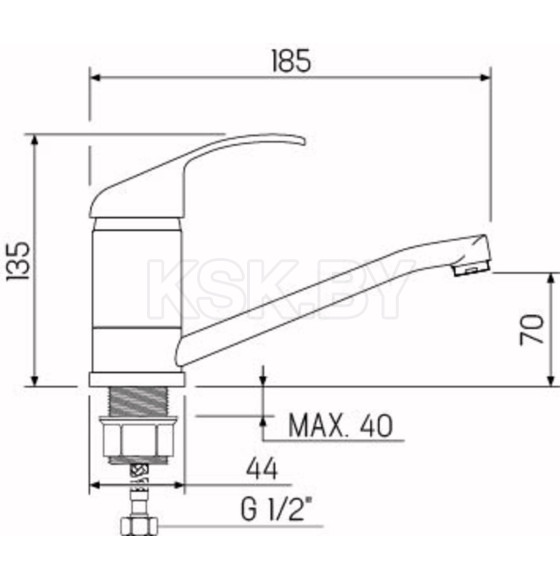 Смеситель для кухни РМС SL128-004F-15 (SL128-004F-15) 