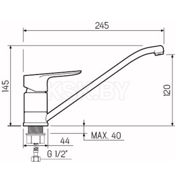 Смеситель для кухни РМС SL131-004F-25 (SL131-004F-25) 