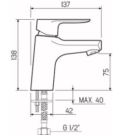 Смеситель для умывальника РМС SL131-001