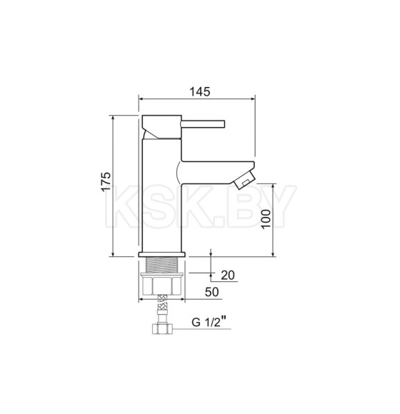 Смеситель для умывальника РМС SUS124BL-001F (SUS124BL-001F) 