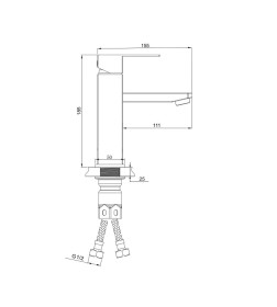 Смеситель для умывальника РМС SUS125BL-001F