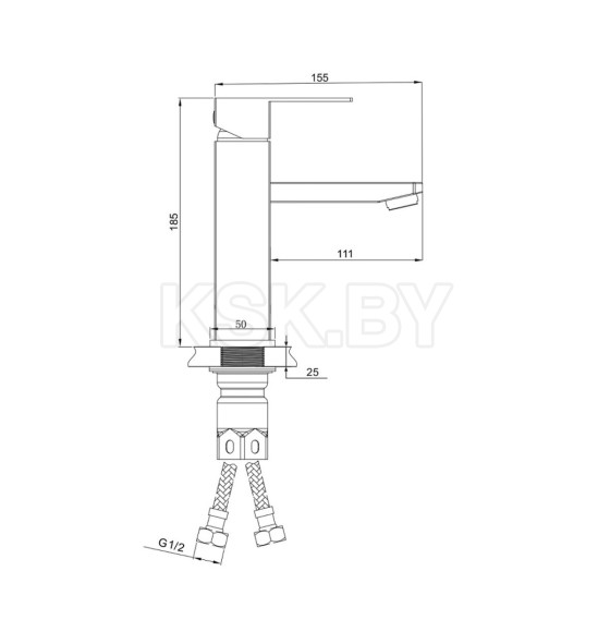 Смеситель для умывальника РМС SUS125BL-001F (SUS125BL-001F) 