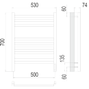 Полотенцесушитель Ното sensor quick touch П9 500х700 (4670078526960) 