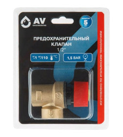 Предохранительный клапан 1/2" 1,5 Бар AV Engineering