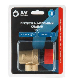 Предохранительный клапан 1/2" 2 Бар AV Engineering