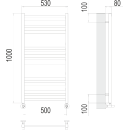 Полотенцесушитель Грета П13 500х1000 (4670078530585) 