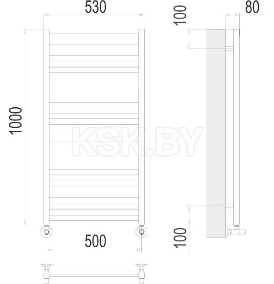 Полотенцесушитель Грета П13 500х1000 (4670078530585) 