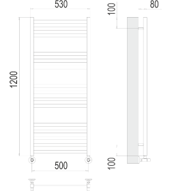 Полотенцесушитель Грета П15 500х1200