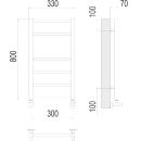 Полотенцесушитель Контур П7 300х800 (4670078529633) 