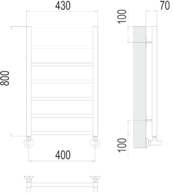 Полотенцесушитель Контур П7 400х800