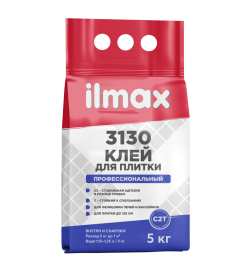 Клей для плитки эластичный "ILMAX 3130",  5 кг.