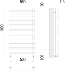 Полотенцесушитель Кремона П16 500х1000